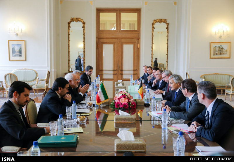 دیدار وزیر خارجه بلژیک با ظریف به روایت تصویر