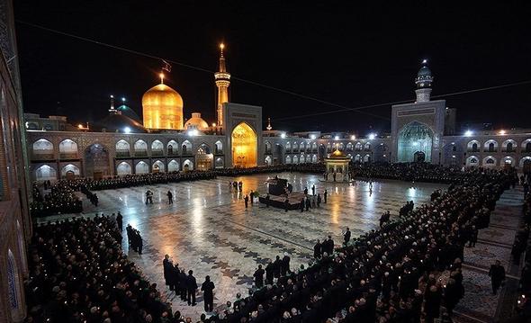 تصاویر : مراسم خطبه خوانی شب عاشورا در حرم مطهر رضوی