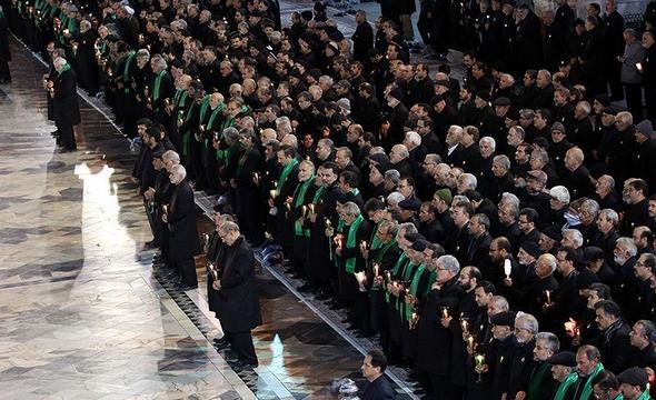 تصاویر : مراسم خطبه خوانی شب عاشورا در حرم مطهر رضوی