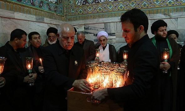 تصاویر : مراسم خطبه خوانی شب عاشورا در حرم مطهر رضوی