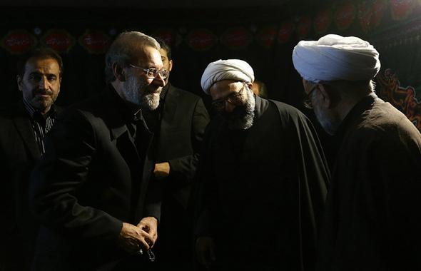 تصاویر : لاریجانی در عزاداری خانه مجیدی