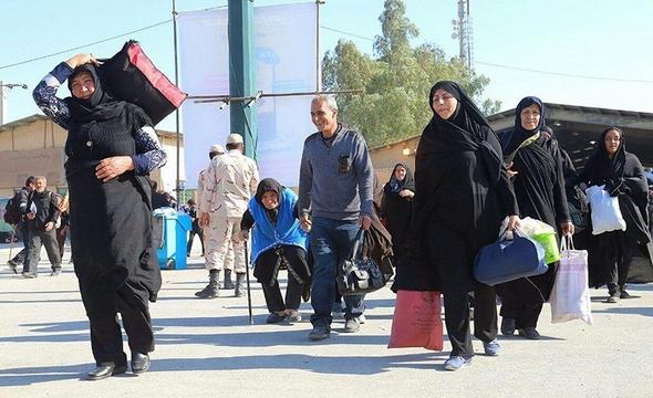 تصاویر : خروج زائران اربعین حسینی از مرز مهران