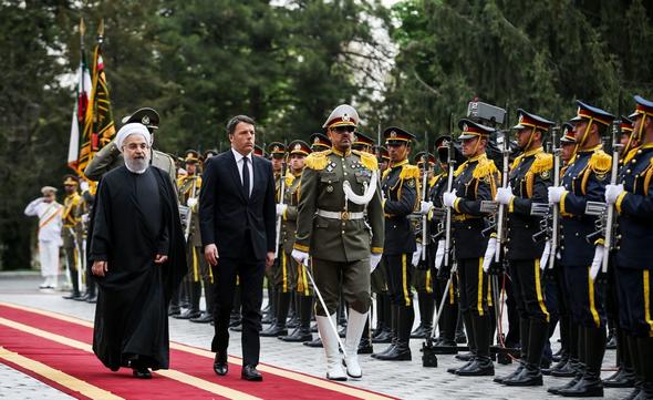 تصاویر : استقبال رسمی روحانی از نخست وزیر ایتالیا