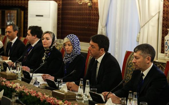 تصاویر : استقبال رسمی روحانی از نخست وزیر ایتالیا