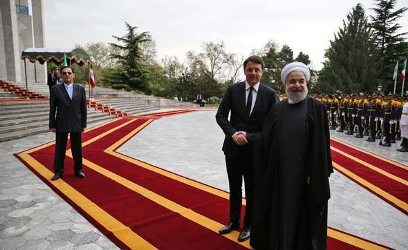 تصاویر : استقبال رسمی روحانی از نخست وزیر ایتالیا