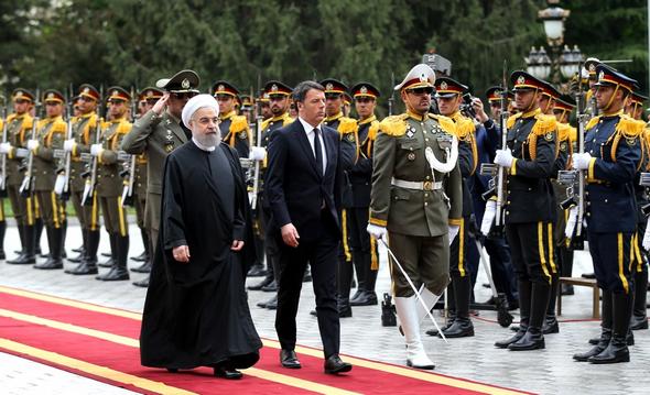 تصاویر : استقبال رسمی روحانی از نخست وزیر ایتالیا
