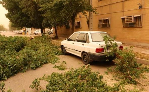 تصاویر : بلایی که طوفان به سر اهواز آورد