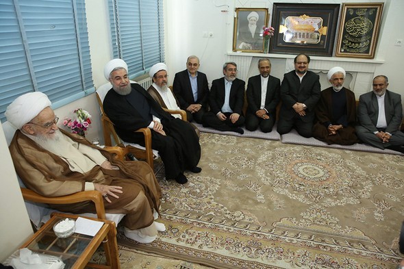 تصاویر : دیدار روحانی با مراجع قم