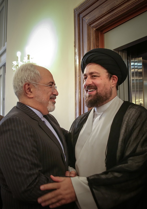 تصاویر : دیدار سید‌حسن‌خمینی از ظریف در وزارت خارجه
