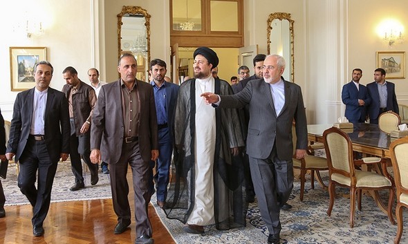 تصاویر : دیدار سید‌حسن‌خمینی از ظریف در وزارت خارجه