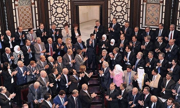 تصاویر : سخنرانی بشار اسد در پارلمان سوریه
