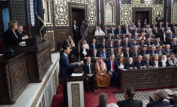 تصاویر : سخنرانی بشار اسد در پارلمان سوریه
