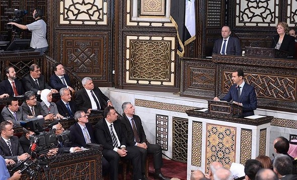 تصاویر : سخنرانی بشار اسد در پارلمان سوریه