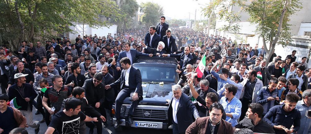 تصاویر : استقبال از روحانی در اراک