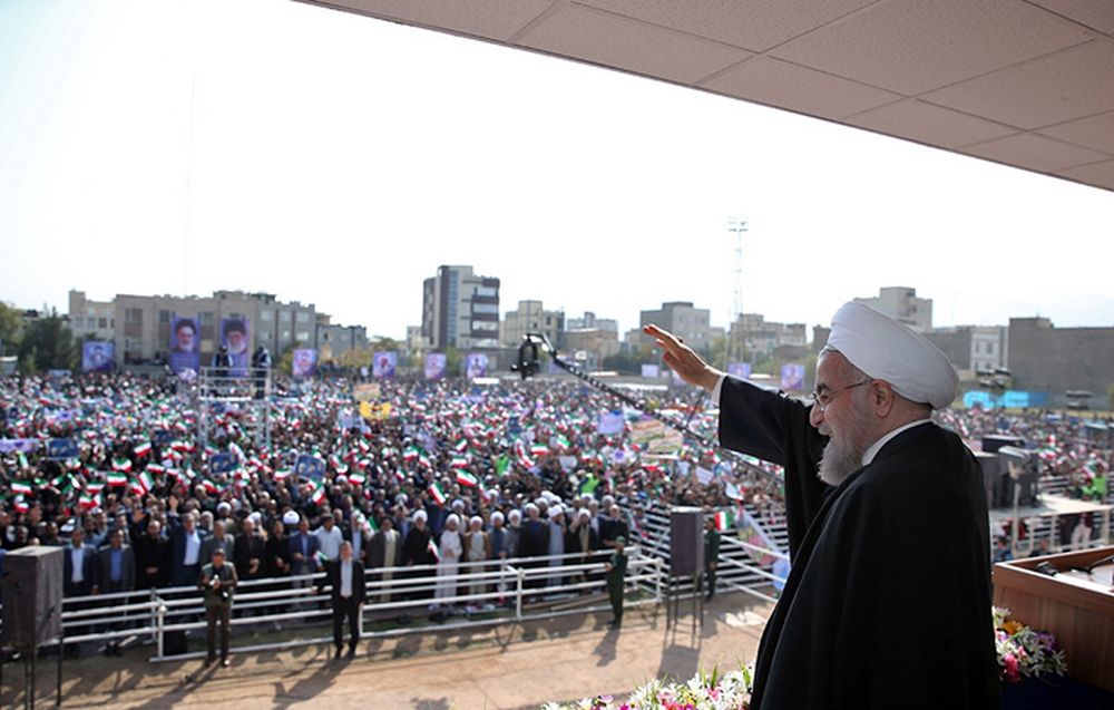 تصاویر : استقبال از روحانی در اراک