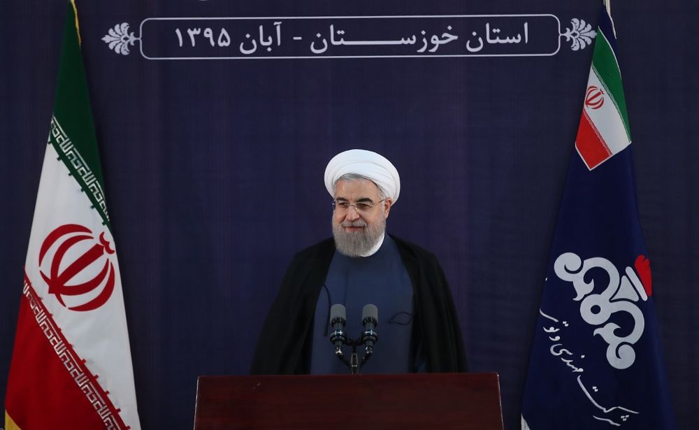 تصاویر : سفر روحانی به اهواز و افتتاح 3 پروژه بزرگ نفتی
