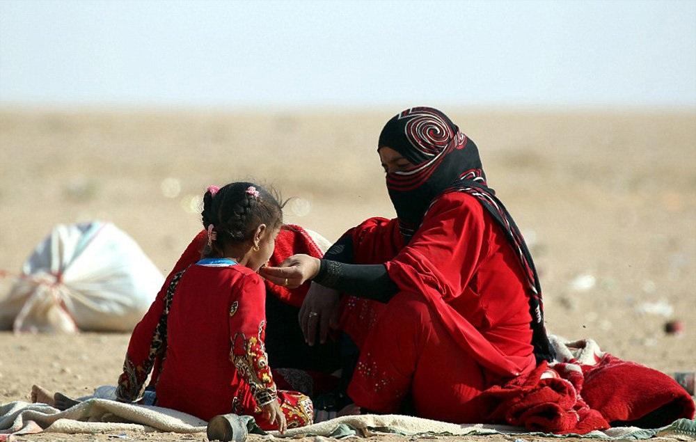 تصاویر : زنان آواره در اطراف موصل‎
