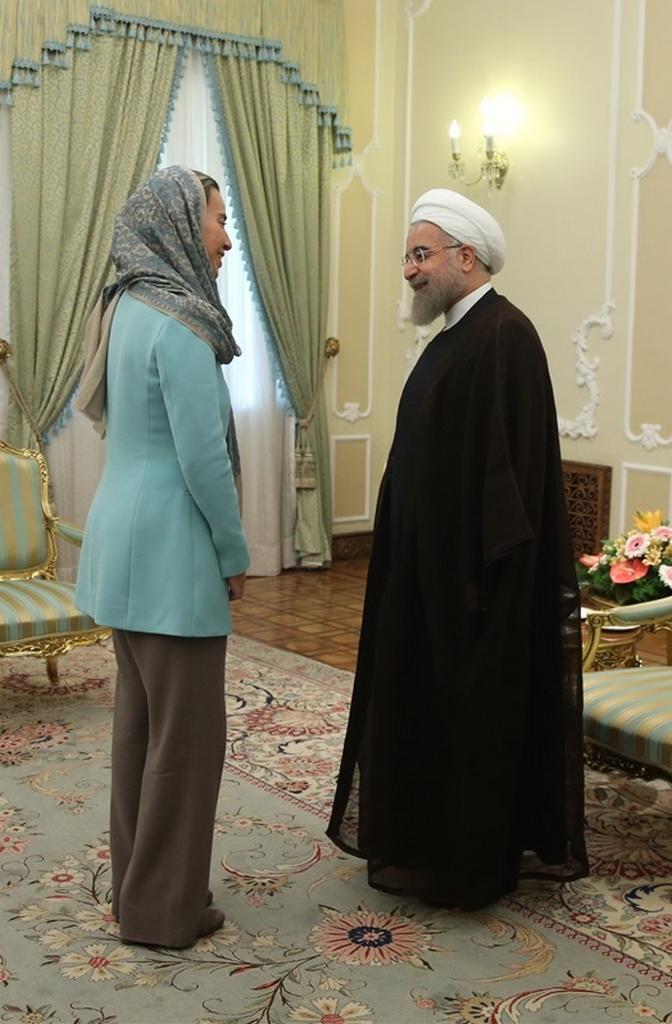 تصاویر : دیدار موگرینی با روحانی و ظریف در تهران