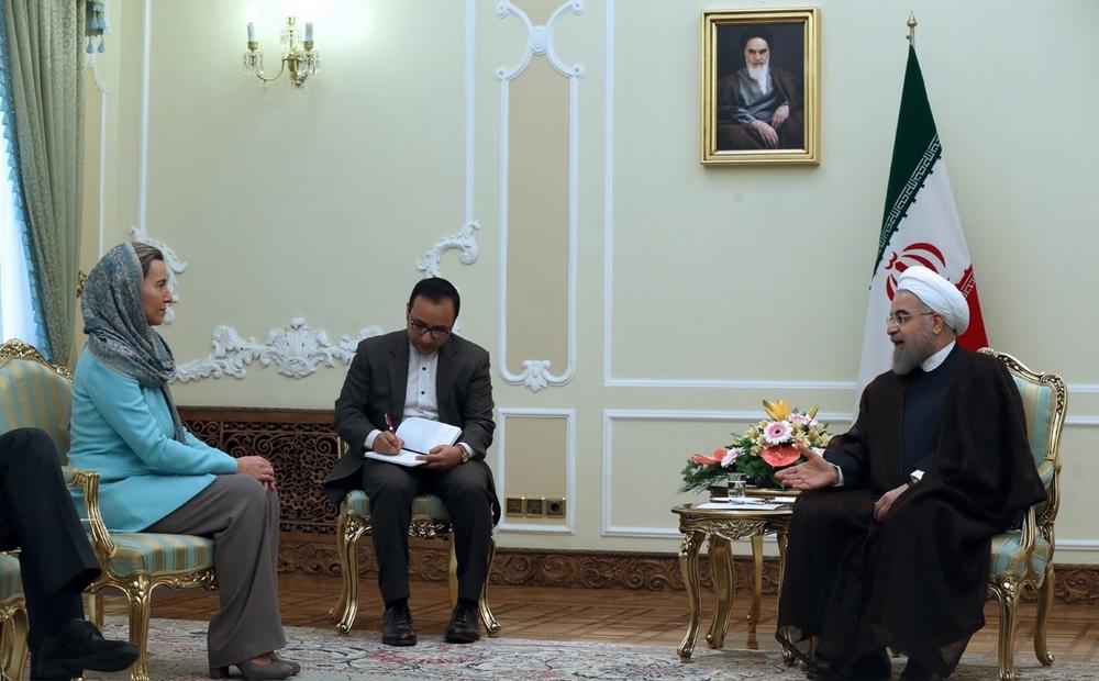 تصاویر : دیدار موگرینی با روحانی و ظریف در تهران