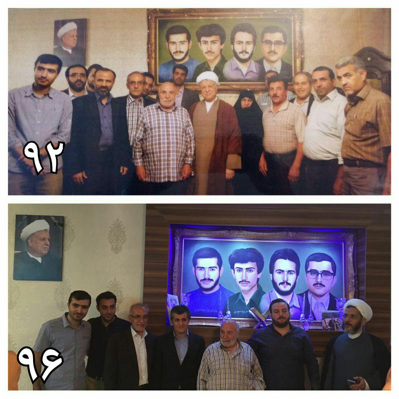 عکس/ حضور ياسر هاشمى رفسنجاني در منزل خانواده شهيدان جواد سپهرى ياد