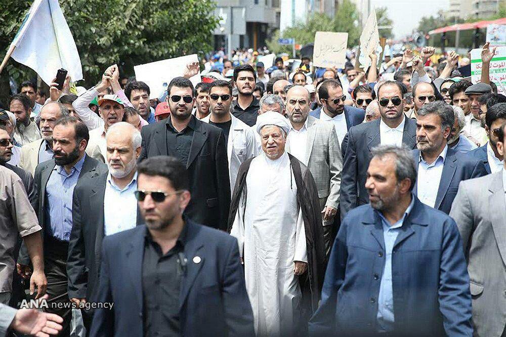 آخرین حضور آیت الله هاشمی در راهپیمایی روز قدس