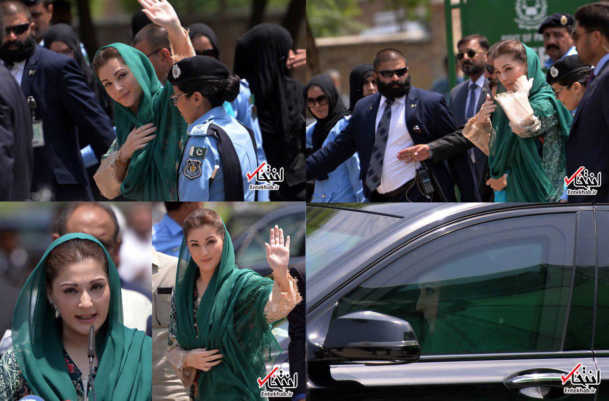 عکس / مریم نواز دختر نواز شریف نخست وزیر پاکستان در دادگاه