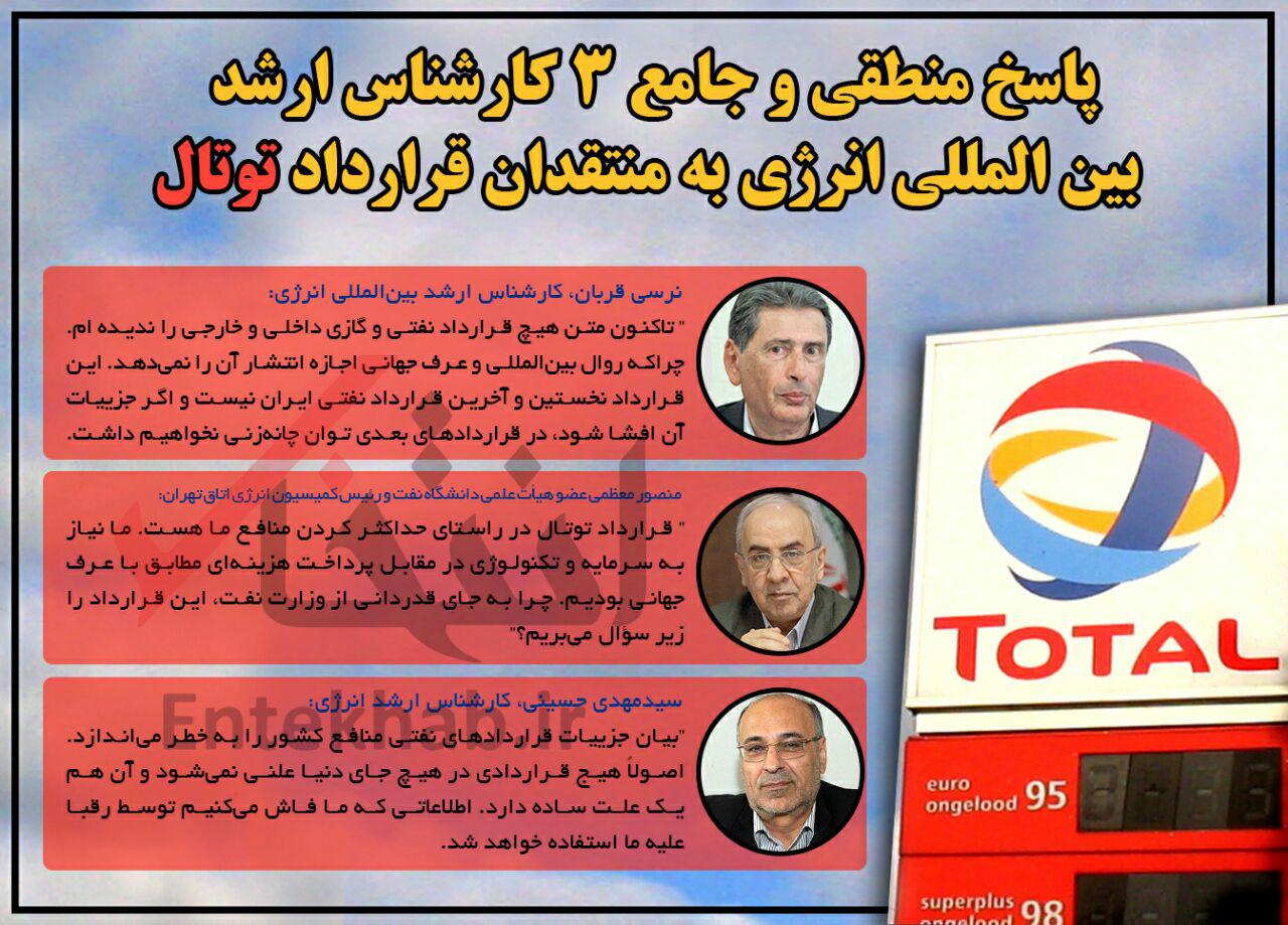 فتوتیتر / پاسخ منطقی و جامع ۳ کارشناس ارشد بین المللی انرژی به منتقدان قرارداد توتال