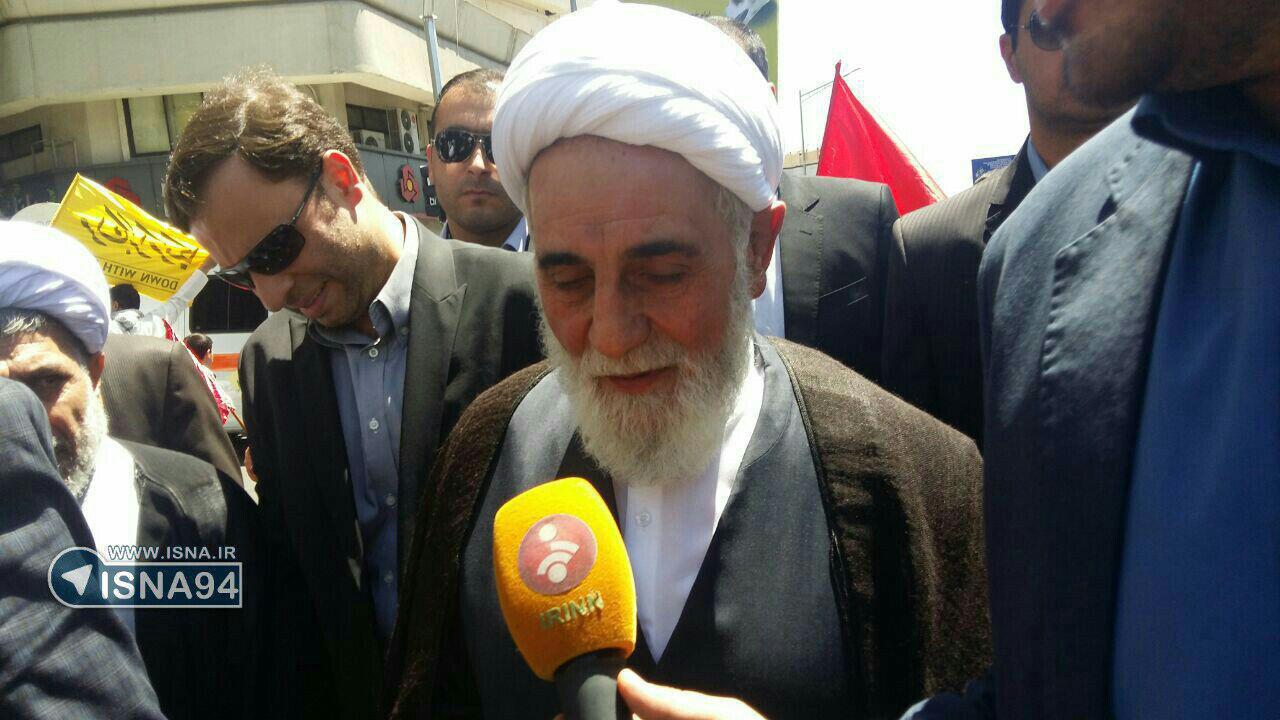 عکس/ حضور ناطق نوری در راهپیمایی روز جهانی قدس