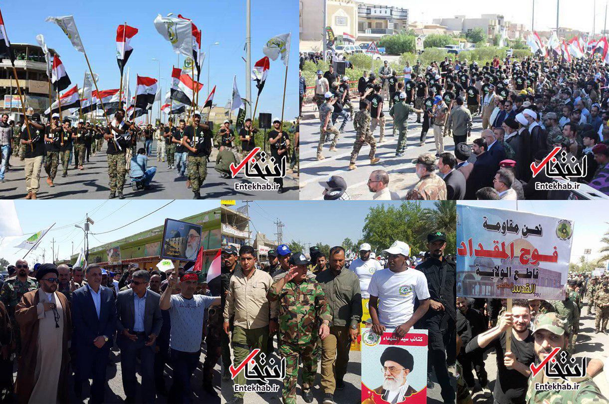 مشارکت نیروهای الحشد الشعبی در راهپیمایی روز جهانی قدس