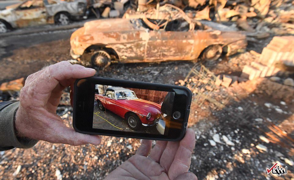 عکس/ خودروهای  در فاجعه بارترین آتش سوزی کالیفرنیا