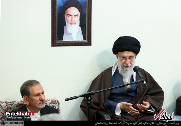 تصویر/ صحبت رهبر انقلاب و جهانگیری
