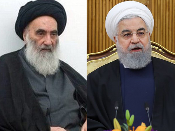 روحانی با آیت الله سیستانی دیدار کرد