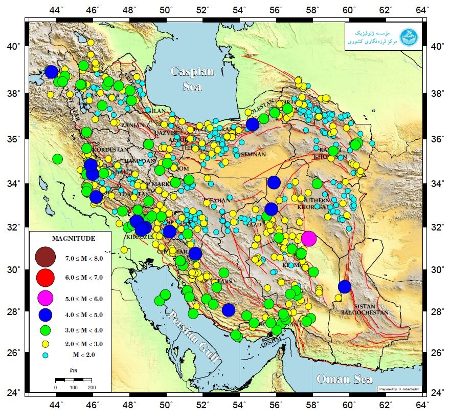 ایران خرداد&zwnj;ماه ۱۱۳۰ بار لرزید/ کرمان رکورددار قوی&zwnj;ترین زمین لرزه