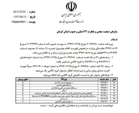 اعطای ارز رسمی به ۸ کالای جدید
