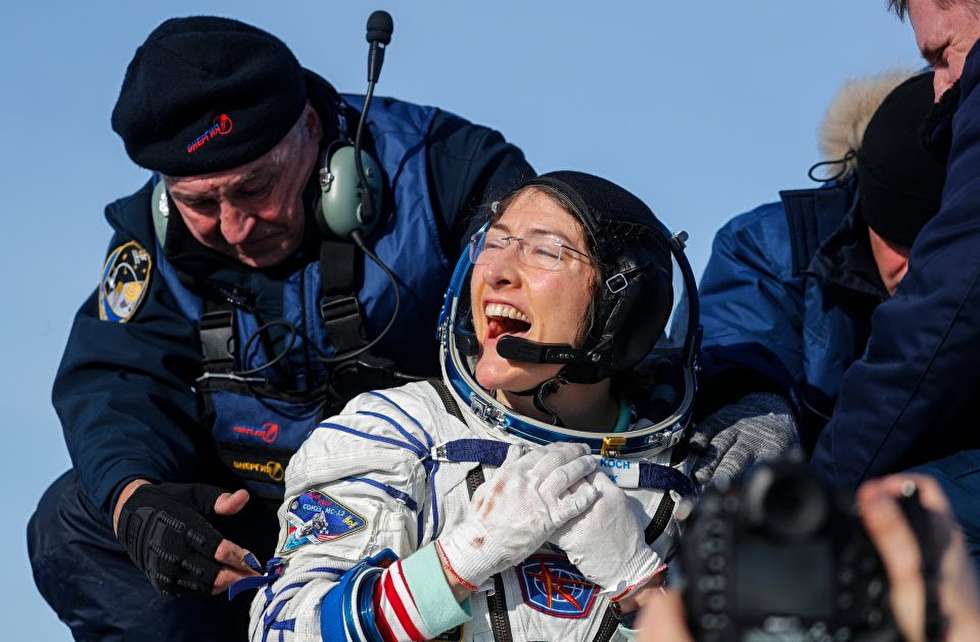 ویدئو/ پایان طولانی‌ترین سفر فضایی یک زن فضانورد