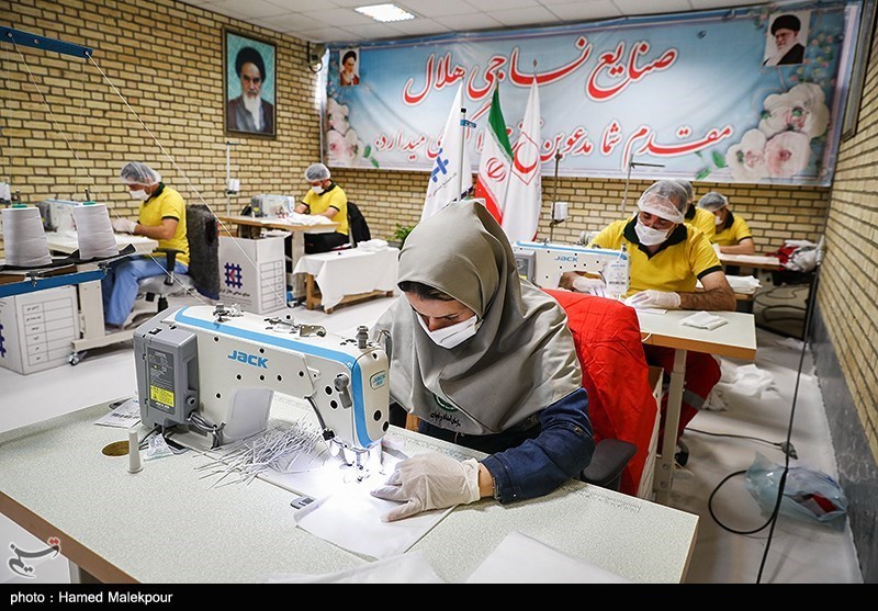 کارخانه&zwnj;های تولید ماسک و مواد ضدعفونی هلال احمر