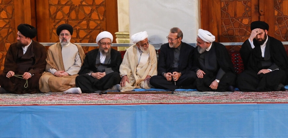 عکس/ خوش و بش روحانی و لاریجانی با آیت&zwnj;الله جنتی