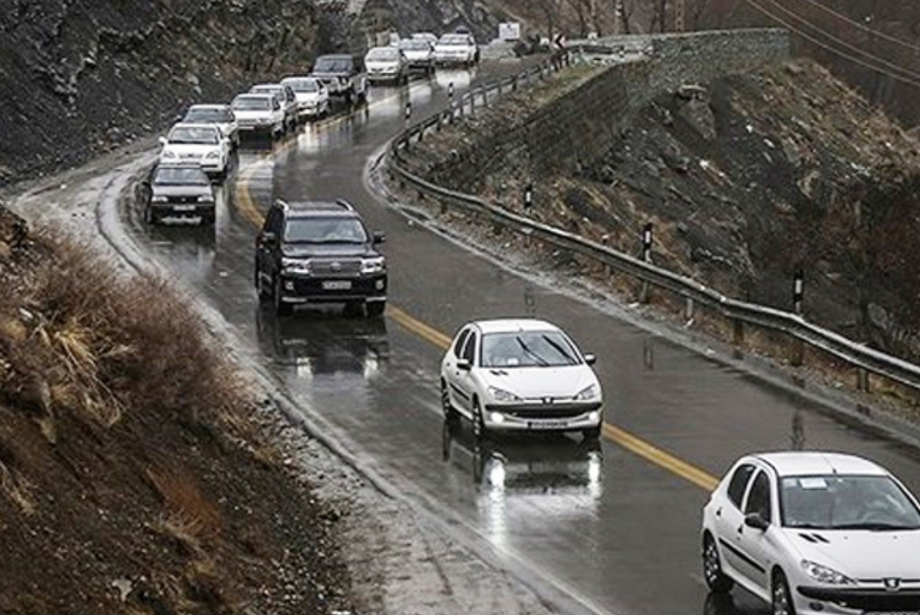 بارش باران و برف در محورهای مواصلاتی ۵ استان کشور