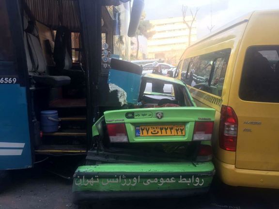 برخورد مرگبار اتوبوس با 7 خودرو در ولنجک تهران برخورد مرگبار اتوبوس با 7 خودرو در ولنجک تهران