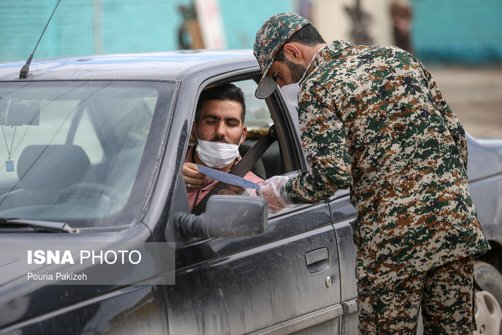 تصاویر: بستن ورودی شهرها و کنترل تردد خودروهای غیربومی
