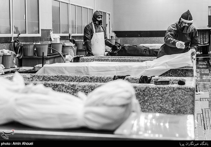 تصاویر: سالن تطهیر متوفیان کرونایی