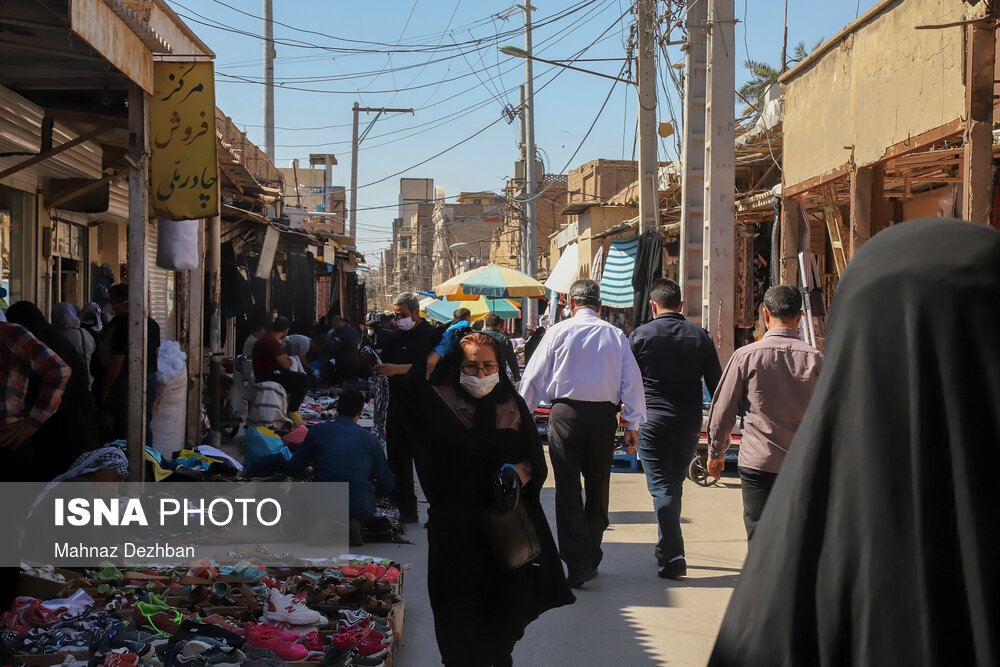تصاویر: بازار اهواز پس از اجرای طرح فاصله&zwnj;گذاری هوشمند