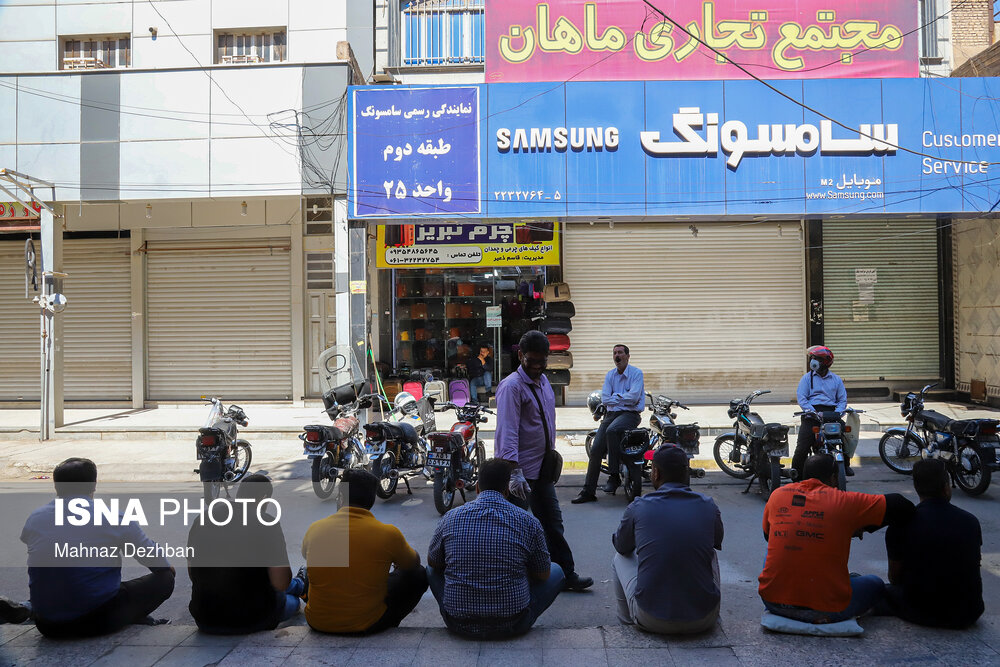 تصاویر: بازار اهواز پس از اجرای طرح فاصله&zwnj;گذاری هوشمند