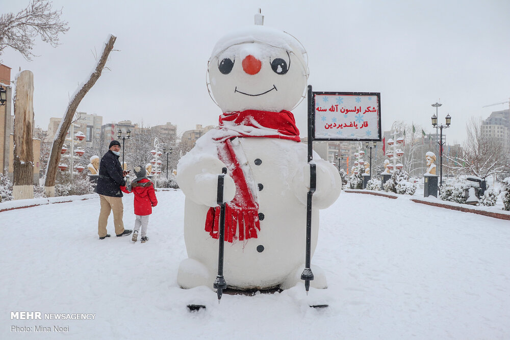تصاویر:&zwnj; &laquo;ائل گلی&raquo; برفی تبریز