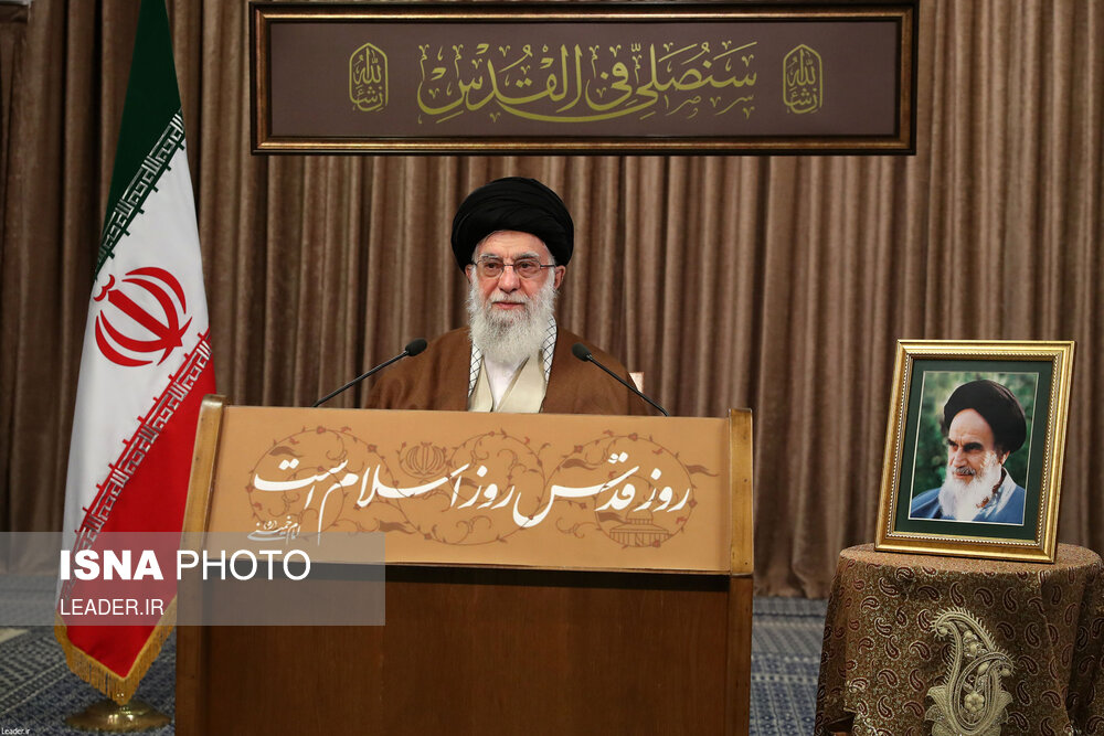تصاویر: سخنرانی تلویزیونی مقام معظم رهبری به مناسبت روز قدس