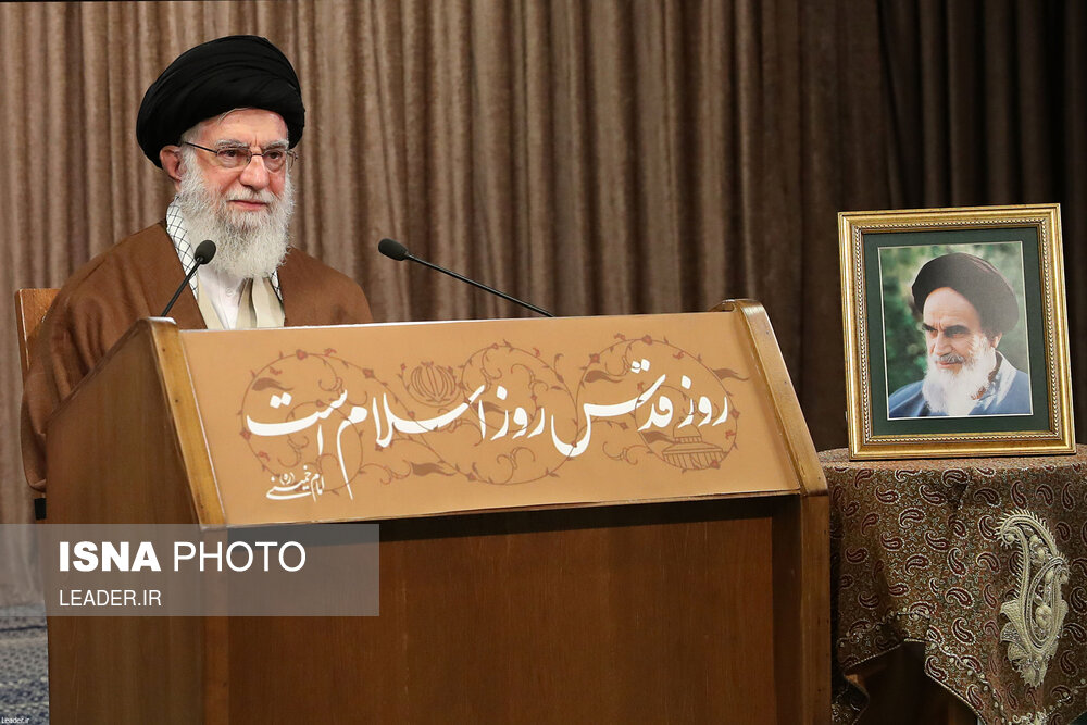 تصاویر: سخنرانی تلویزیونی مقام معظم رهبری به مناسبت روز قدس