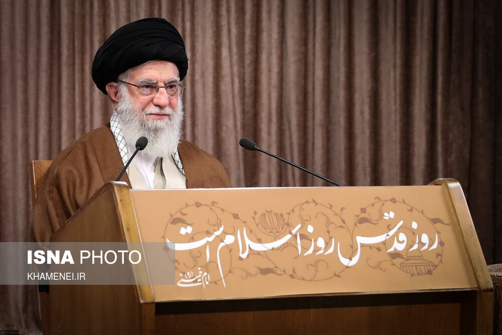 تصاویر: سخنرانی تلویزیونی مقام معظم رهبری به مناسبت روز قدس