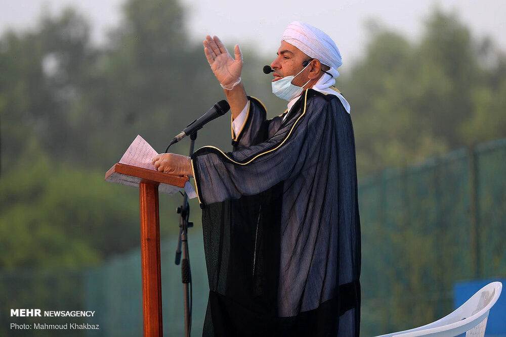 تصاویر: اقامه نماز عید فطر اهل سنت در کیش