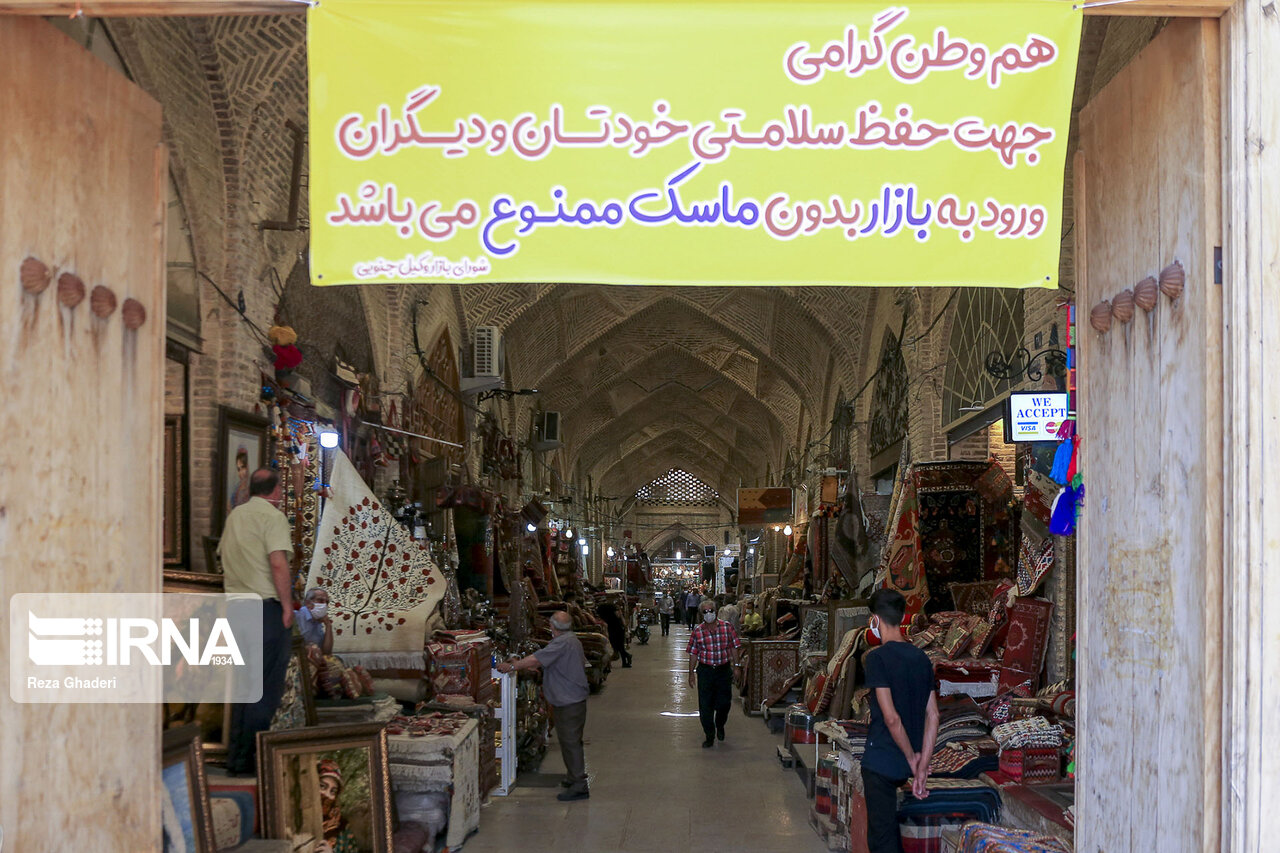 تصاویر: بازار وکیل شیراز در روزهای کرونا