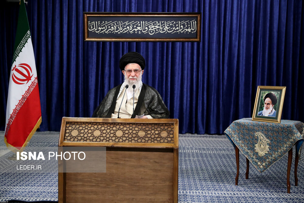 تصاویر: سخنرانی تلویزیونی مقام معظم رهبری به مناسبت عید قربان